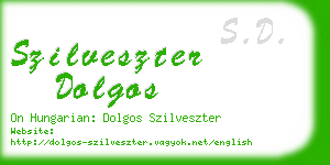 szilveszter dolgos business card